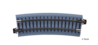 Tillig 83718 - Bettungsgleis braun, gebogenes Gleis R353/15° (TT, H0m)